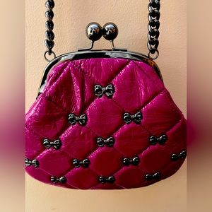 Betsey Johnson Bags | Betsey Johnson Bow Crossbody | Color: Purple/Silver |